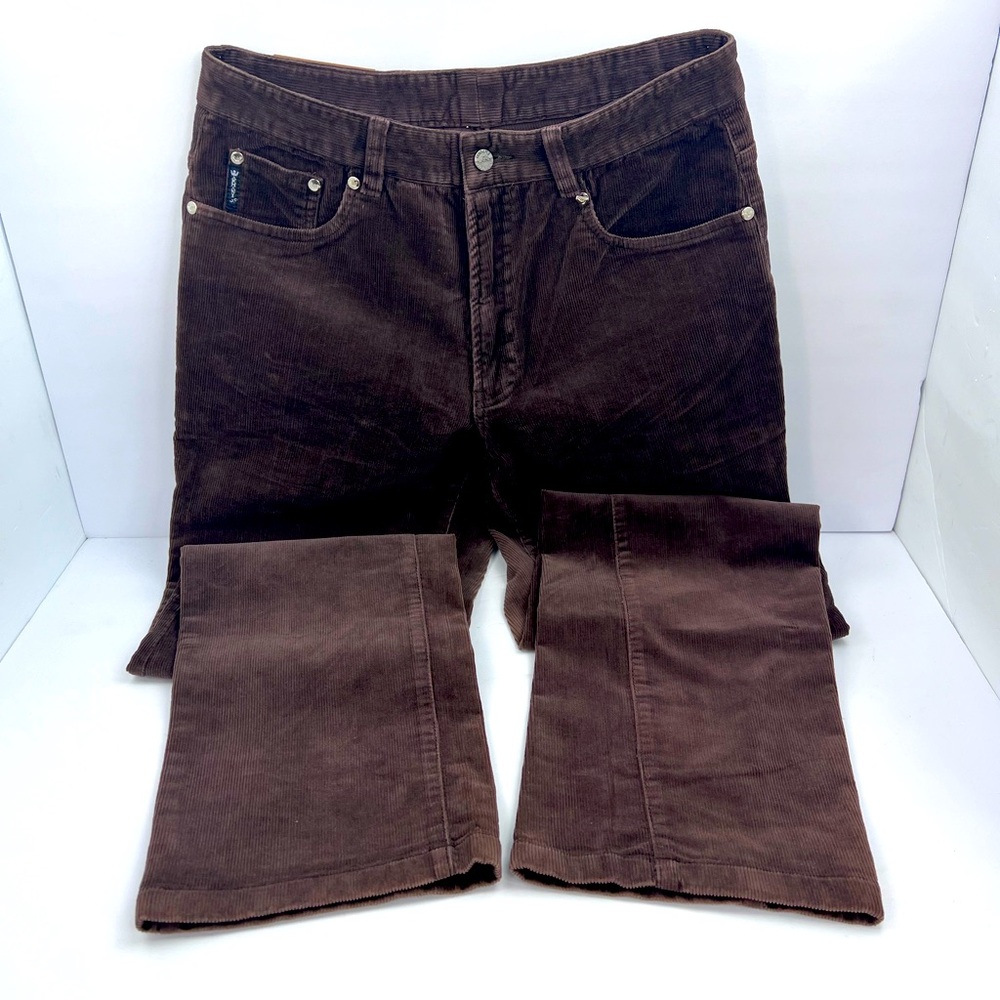 ARMANI JEANS CHOCOLATE BROWN CORDUROY PANTS,WAIST 33, INSEAM 32, TOTAL LENGTH 42